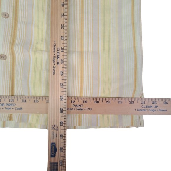 Tommy Bahama Shirt Mens Large Yellow Linen Short Sleeve Relax Tropical Camp - Picture 9 of 9